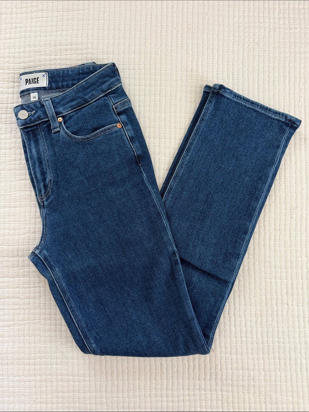 Like New PAIGE Cindy High Rise Straight Jeans